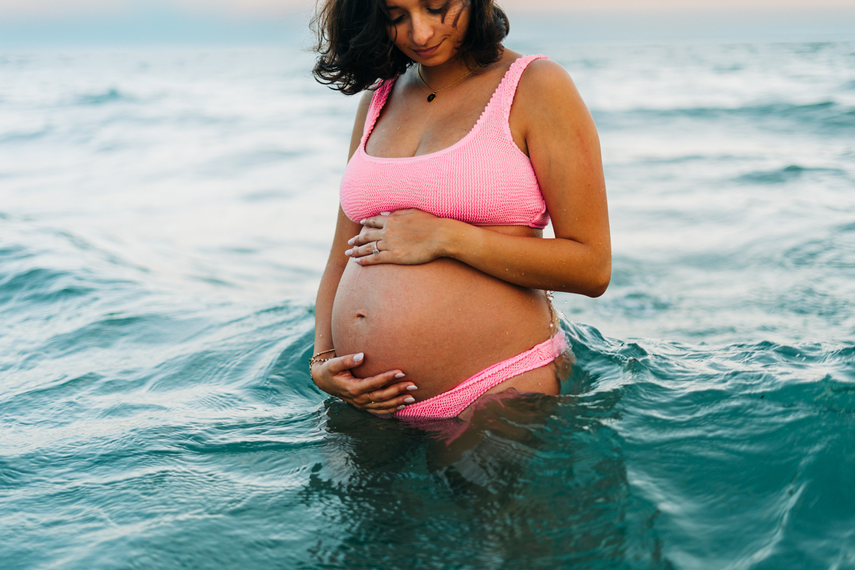 Deerfield Beach Maternity Ocean Photoshoot